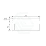 Norico Black Single Towel Holder 300Mm Solid Brass Wall Mounted Hand Holders