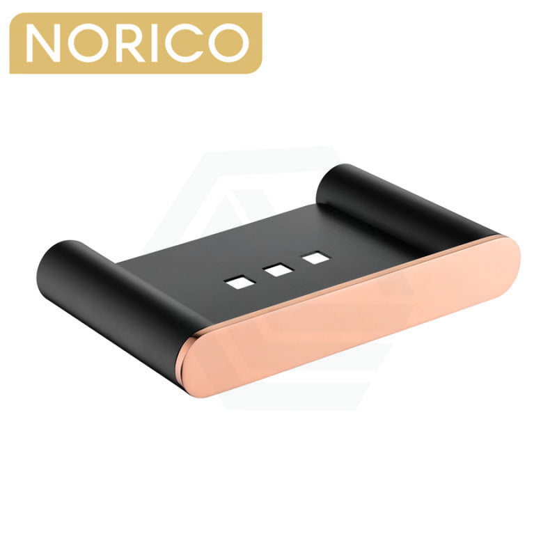 Soap Dish Holder Norico Stainless Steel Black And Rose Gold