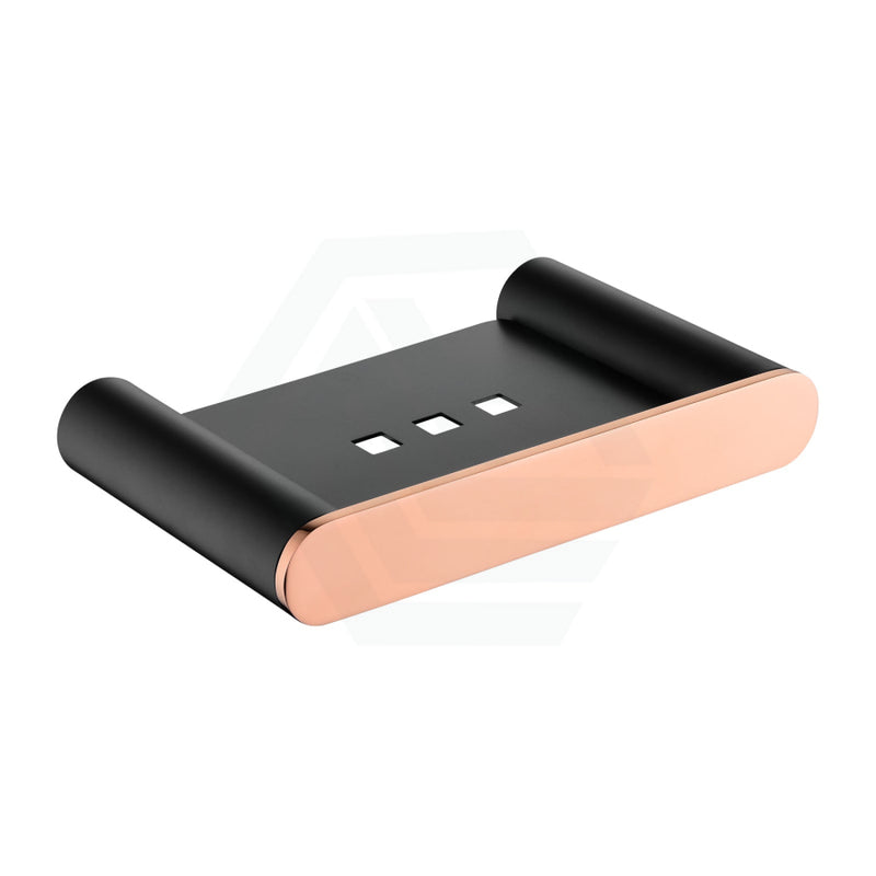 Norico Esperia Black & Rose Gold Soap Dish Holder Stainless Steel Wall Mounted