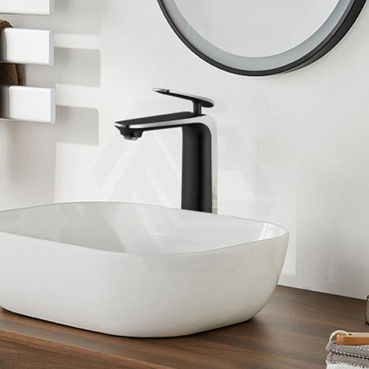 Norico Esperia Chrome And Matt Black Solid Brass Tall Basin Mixer Bathroom Products
