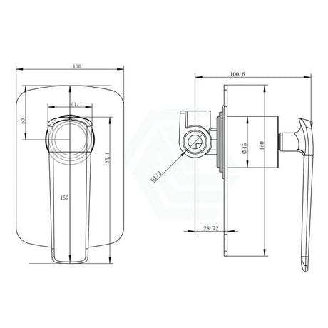 Norico Esperia Chrome Solid Brass Wall Mounted Mixer For Shower And Bathtub Bathroom Products