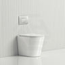 R&T Frameless Inwall Concealed Cistern with Rimless Tornado Wall Faced Toilet Pan & Push Button 580x360x420mm - Gloss White