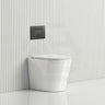 R&T Frameless Inwall Concealed Cistern with Rimless Tornado Wall Faced Toilet Pan & Push Button 580x360x420mm - Gloss White