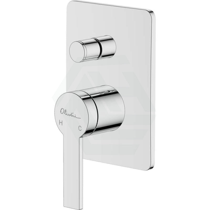 Oliveri Barcelona Chrome Brass Wall Mixer With Diverter for Shower and Bath