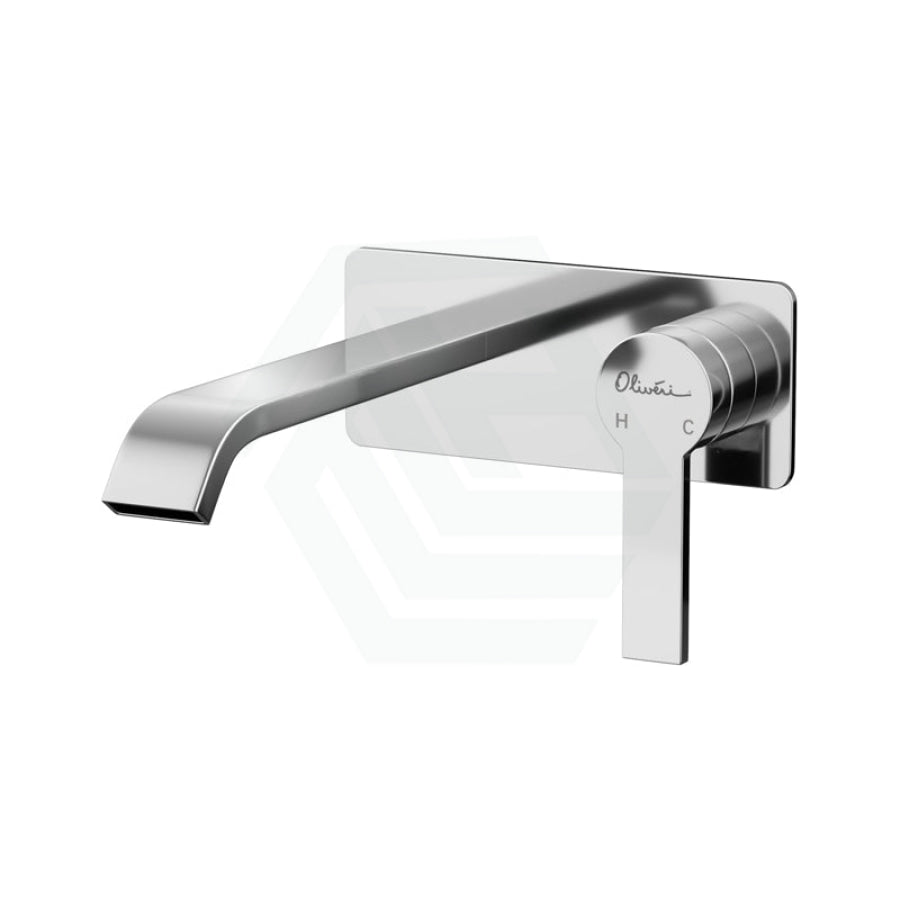 Oliveri Barcelona Chrome Brass Wall Mixer With Spout For Bathtub And Basin Mixers 