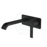 Oliveri Barcelona Matt Black Brass Wall Mixer With Spout For Bathtub And Basin Mixers 