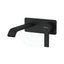 Oliveri Barcelona Matt Black Brass Wall Mixer With Spout For Bathtub And Basin Mixers 