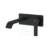 Oliveri Barcelona Matt Black Brass Wall Mixer With Spout For Bathtub And Basin Mixers 