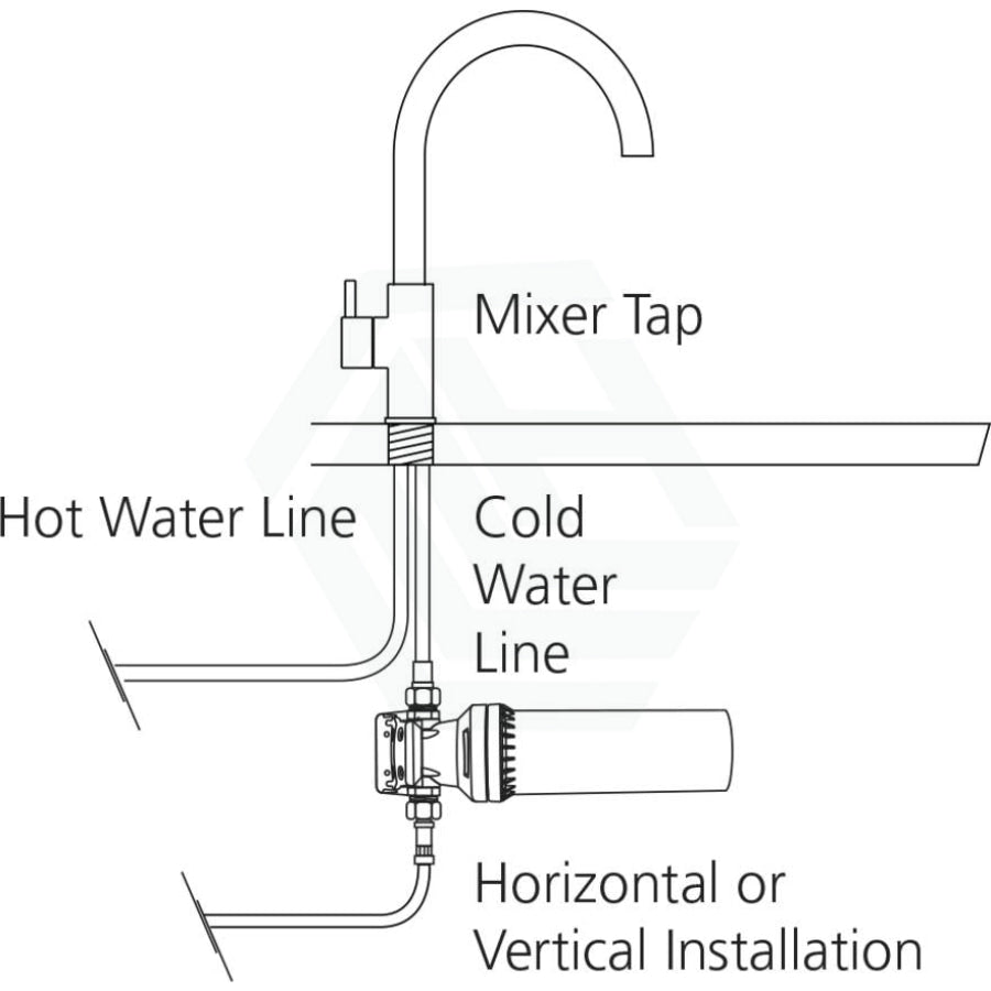 Oliveri Inline Water Filtration System For Standard Use Filters