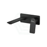 Oliveri Paris Matt Black Brass Wall Mixer With Spout For Bathtub And Basin Mixers 
