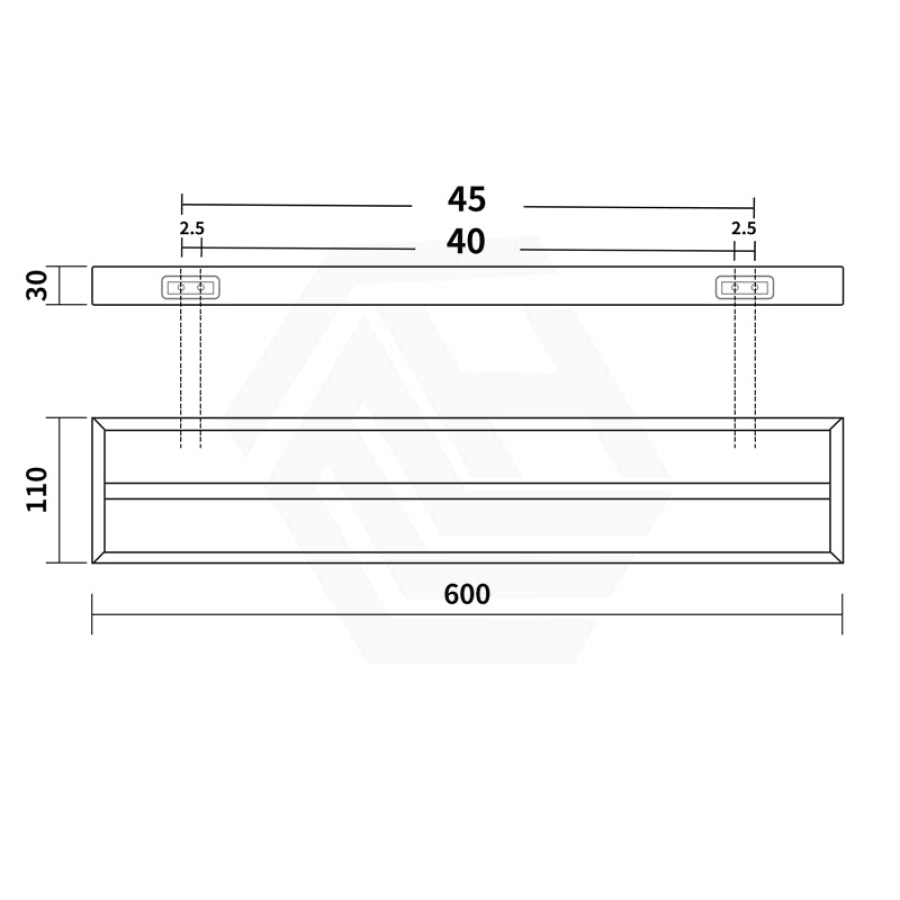 Omar 600/800mm Chrome Double Towel Rail Bathroom Products