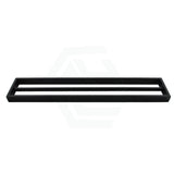 Omar 600/800mm Matt Black Double Towel Rail Bathroom Products