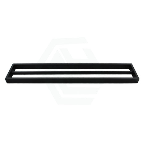 Omar 600/800mm Matt Black Double Towel Rail Bathroom Products