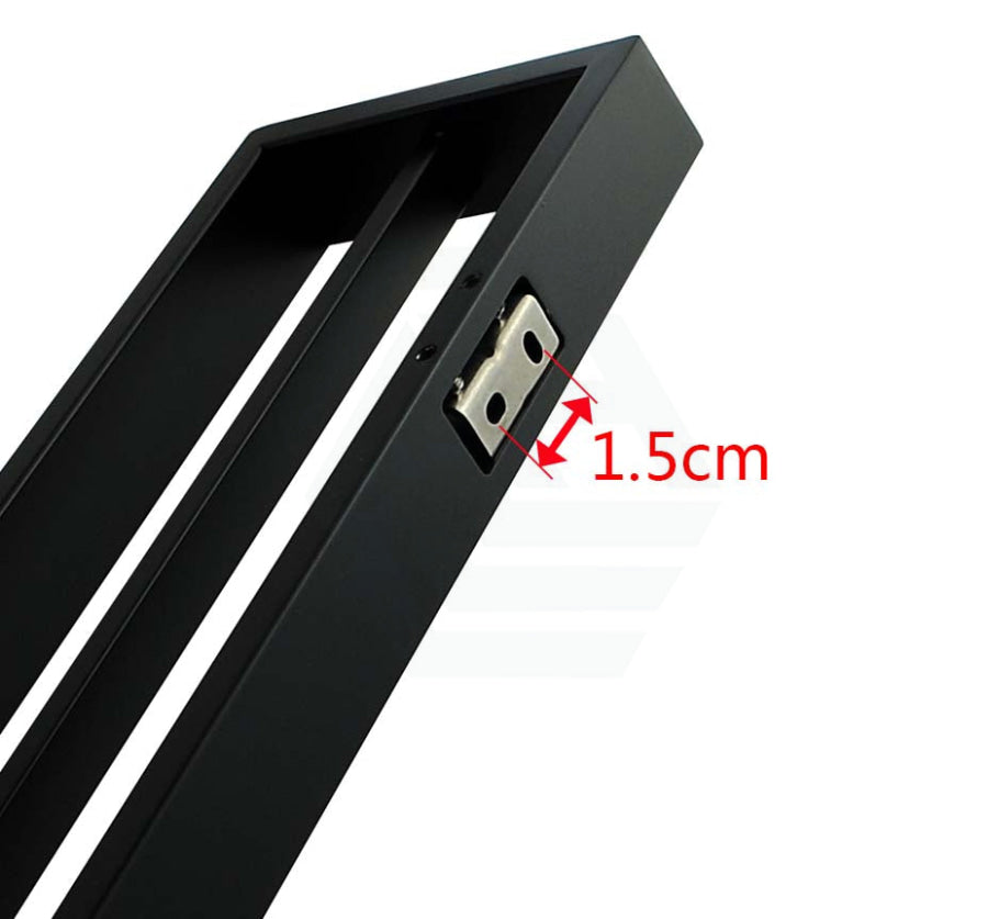 Omar 600/800mm Matt Black Double Towel Rail Bathroom Products