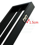 Omar 600/800mm Matt Black Double Towel Rail Bathroom Products