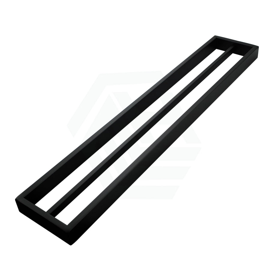 Omar 600/800mm Matt Black Double Towel Rail Bathroom Products