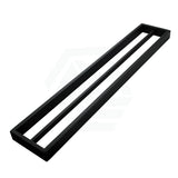Omar 600/800mm Matt Black Double Towel Rail Bathroom Products