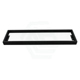 Omar Black Glass Shelf Single Layer Storage Stainless Steel
