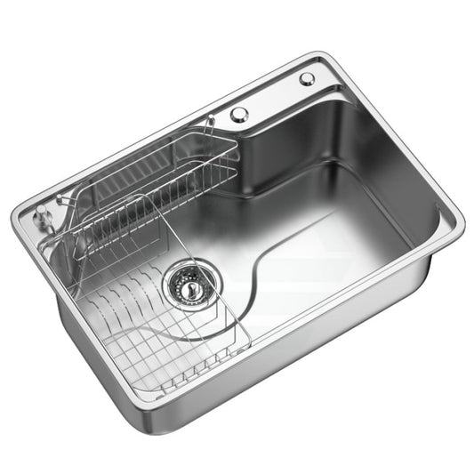 Osons 692X482X220Mm Single Bowl Top/Flush/Undermount Kitchen Sink 1Mm Thick Stainless Steel Sinks