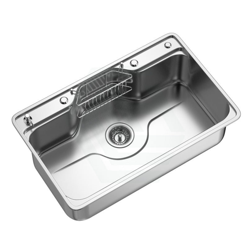 Osons 802X503X220Mm Single Bowl Top/Flush/Undermount Kitchen Sink 1Mm Thick Stainless Steel Sinks