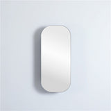 400mm / 600mm Matt Black Pvc Shaving Cabinet Pencil Mirror Wall Hung For Bathroom