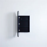 400mm / 600mm Matt Black Pvc Shaving Cabinet Pencil Mirror Wall Hung For Bathroom
