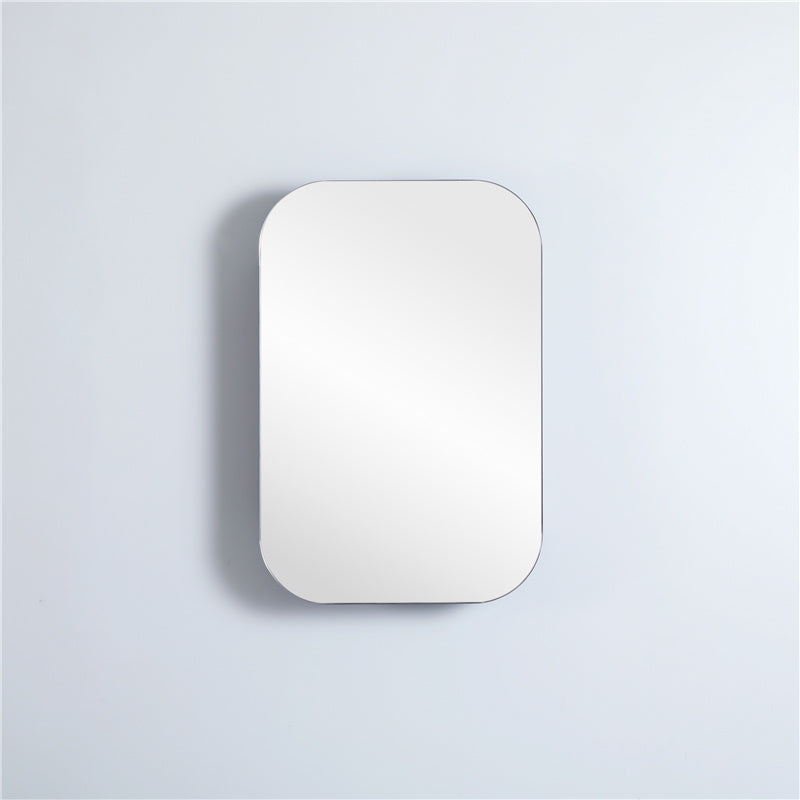 400mm / 600mm Matt Black Pvc Shaving Cabinet Pencil Mirror Wall Hung For Bathroom