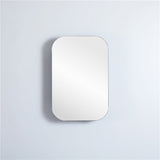 400mm / 600mm Matt Black Pvc Shaving Cabinet Pencil Mirror Wall Hung For Bathroom