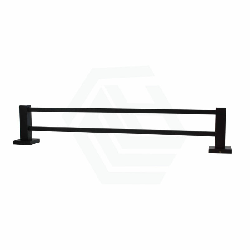 Ottimo 600/800Mm Matt Black Double Towel Rail Stainless Steel Wall Mounted Bathroom Products