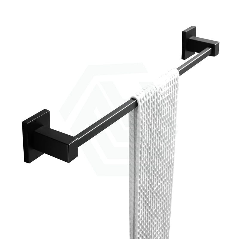 Ottimo 600/800Mm Square Black Single Towel Rail Stainless Steel Wall Mounted Bathroom Products