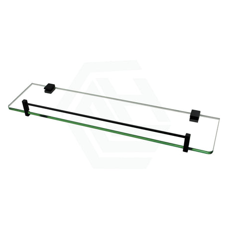 Ottimo Black Glass Shelf Holder 500Mm Stainless Steel