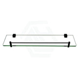 Ottimo Black Glass Shelf Holder 500Mm Stainless Steel