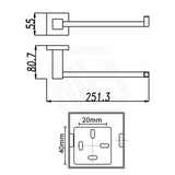 Ottimo Chrome Towel Holder 250mm Stainless Steel Bathroom Products