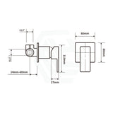 Ottimo Matt Black 80Mm Solid Brass Wall Mixer For Bathtub And Basin Bathroom Products