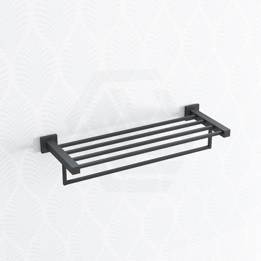 Ottimo Matt Black Towel Rack Shelf 600mm Stainless Steel Bathroom Products