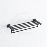 Ottimo Matt Black Towel Rack Shelf 600mm Stainless Steel Bathroom Products