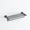 Ottimo Matt Black Towel Rack Shelf 600mm Stainless Steel Bathroom Products