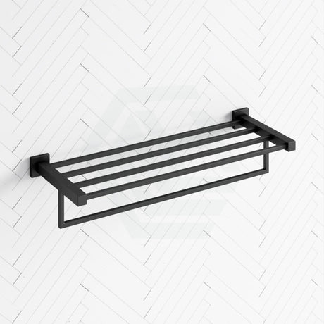 Ottimo Matt Black Towel Rack Shelf 600mm Stainless Steel Bathroom Products