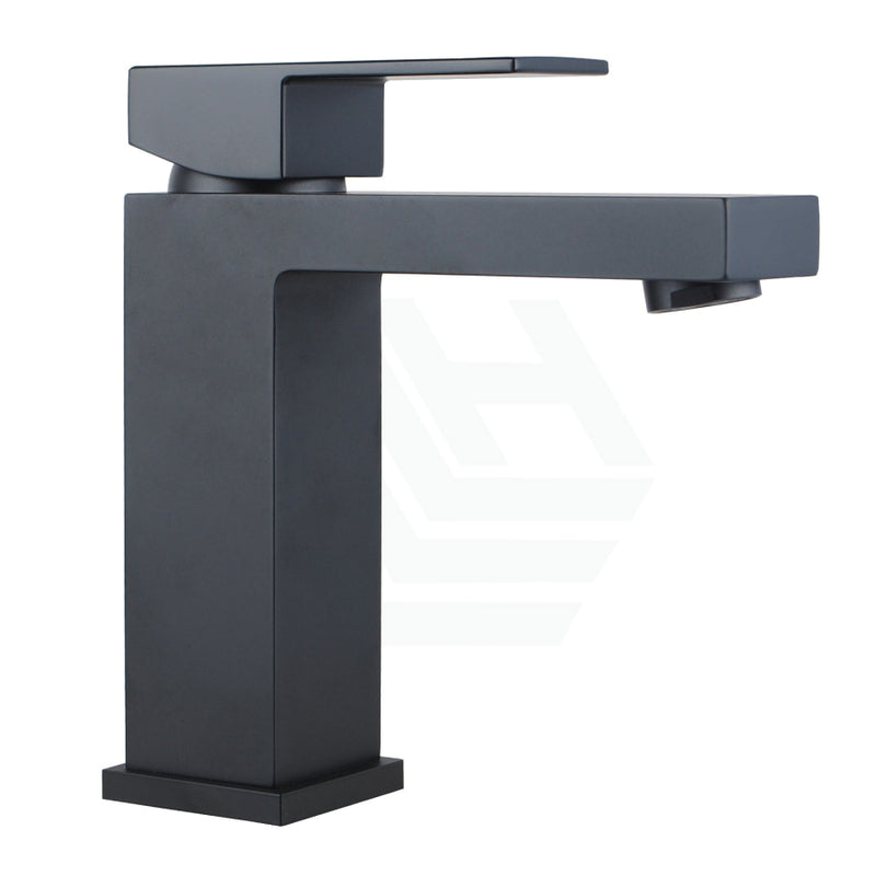 Ottimo Solid Brass Square Black Basin Mixer Tap Vanity Bathroom Products