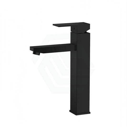 Ottimo Solid Brass Square Black Tall Basin Mixer Vanity Tap Mixers