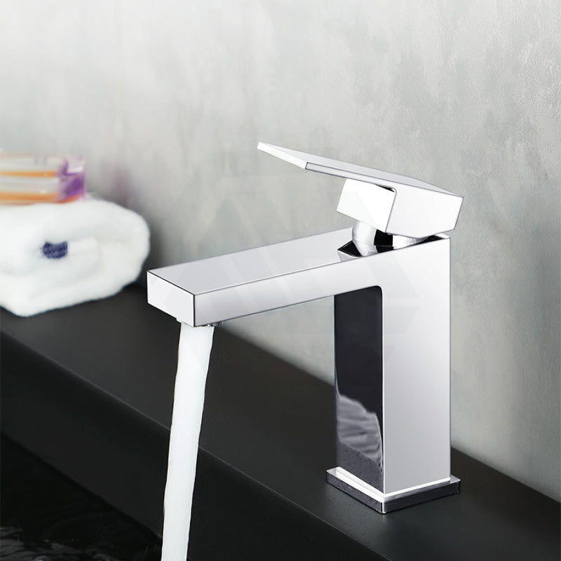 Ottimo Solid Brass Square Chrome Basin Mixer Tap Bathroom Products