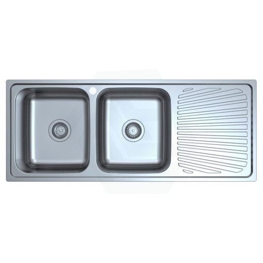Otus 1180X480X178Mm Double Bowls Stainless Steel Kitchen Sink Single Drainer Left/Right Available