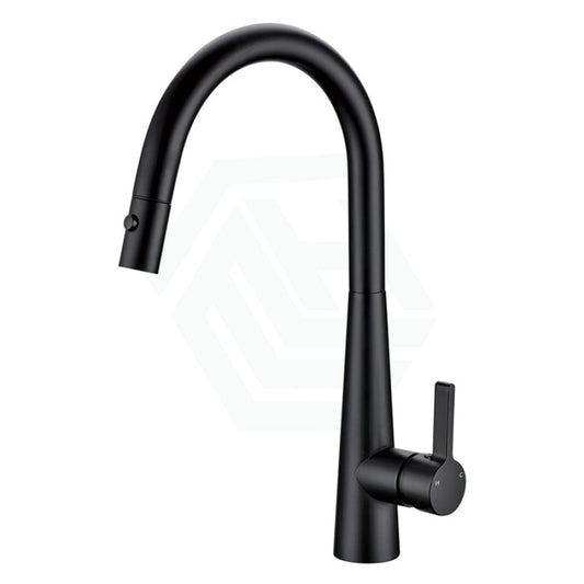 Otus Lux Matt Black Dr Brass Round Mixer Tap With 360° Swivel And Pull Out For Kitchen Sink Mixers