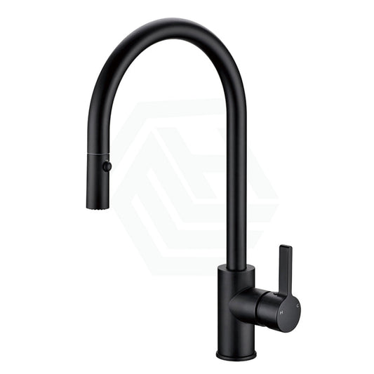 Otus Matt Black Dr Brass Round Mixer Tap With 360° Swivel And Pull Out For Kitchen Sink Mixers