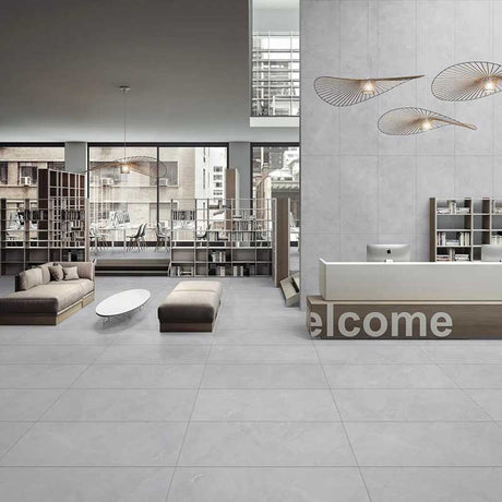 Cameo Light Grey Stone Look Soft Matt 600x1200mm Tile