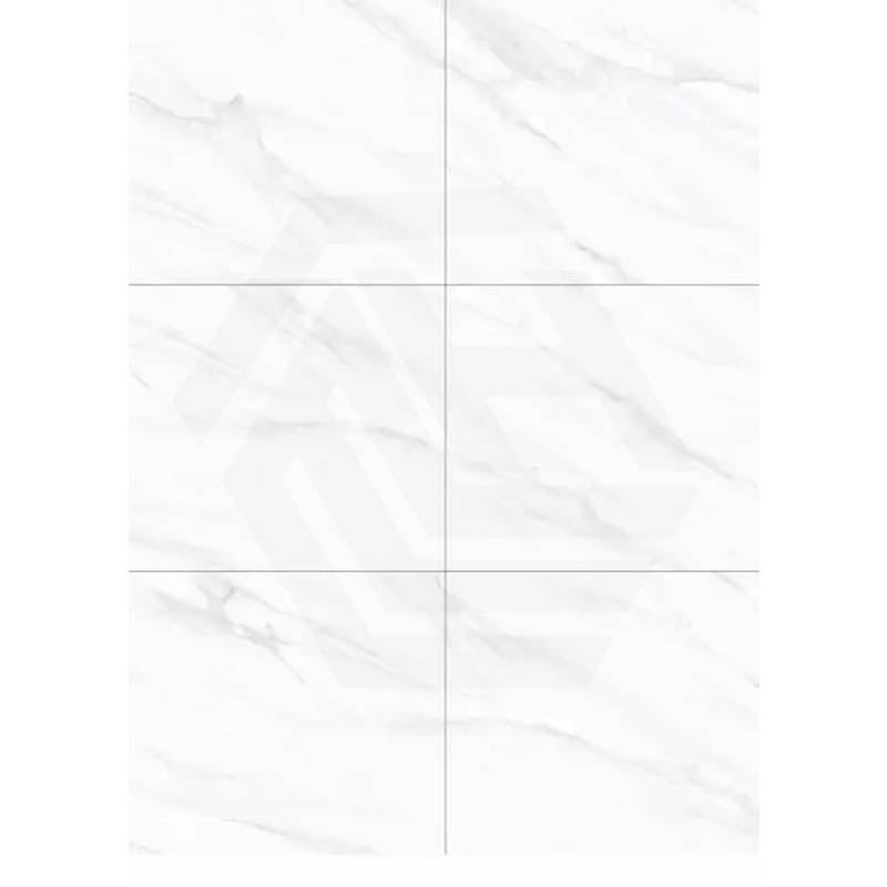 Carrara White Marble Look Polished 300/600/1200mm Tile