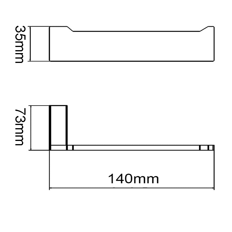 Aquaperla IVANO Square Matt Black Toilet Paper Holder Stainless Steel 304 Wall Mounted