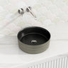 346X346X114Mm Round Matt Black & Green Above Counter Ceramic Basin Other Colour Basins