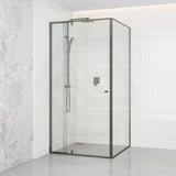 M#1(Gunmetal Grey) 850-1150X2000Mm Semi-Frameless L Shape Shower Screen Pivot Door With Return