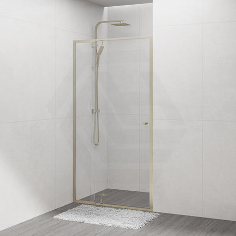 M#1(Gunmetal Grey) 850-1150X2000Mm Semi-Frameless Shower Screen Pivot Door Wall To Gunmetal Grey